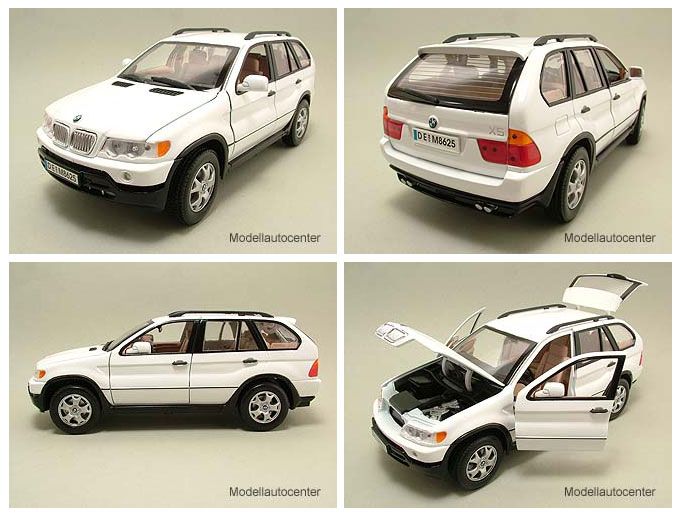 BMW X5 weiß, Modellauto 118 / Motormax