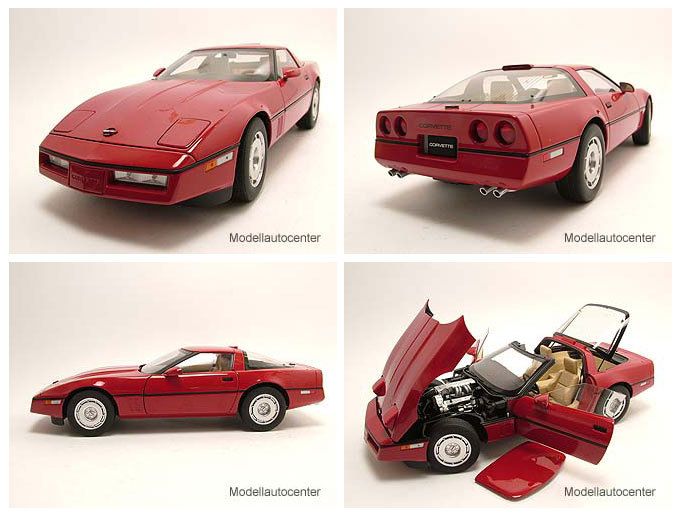 Chevrolet Corvette C4 1986 rot, Modellauto 118 / Autoart