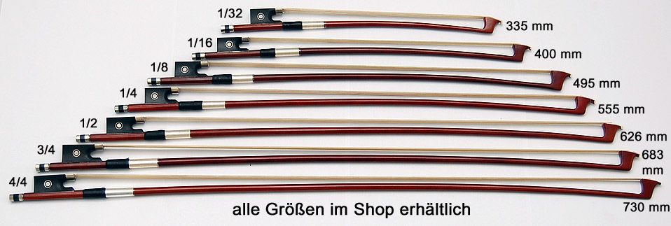 Naturholz Bogen für 1/16 Geige Violine Geigenbogen NEU