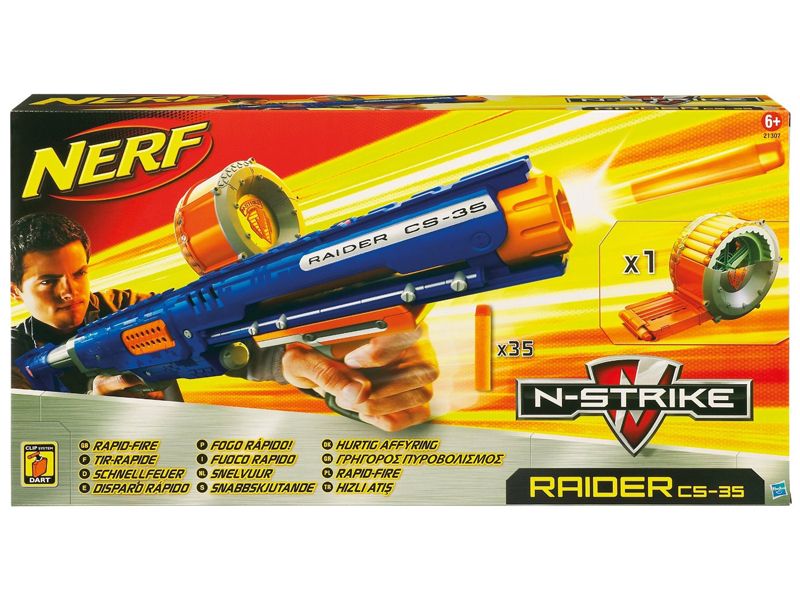 21307 N Strike Raider Rapidfire CS 35 mit 35 Pfeilen im Trommelmagazin