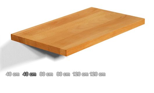 SOLINA Wandboard 40 cm Hängeregal Buche massiv geölt