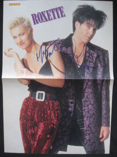 Roxette Autogramme 28x41 cm Poster gefaltet