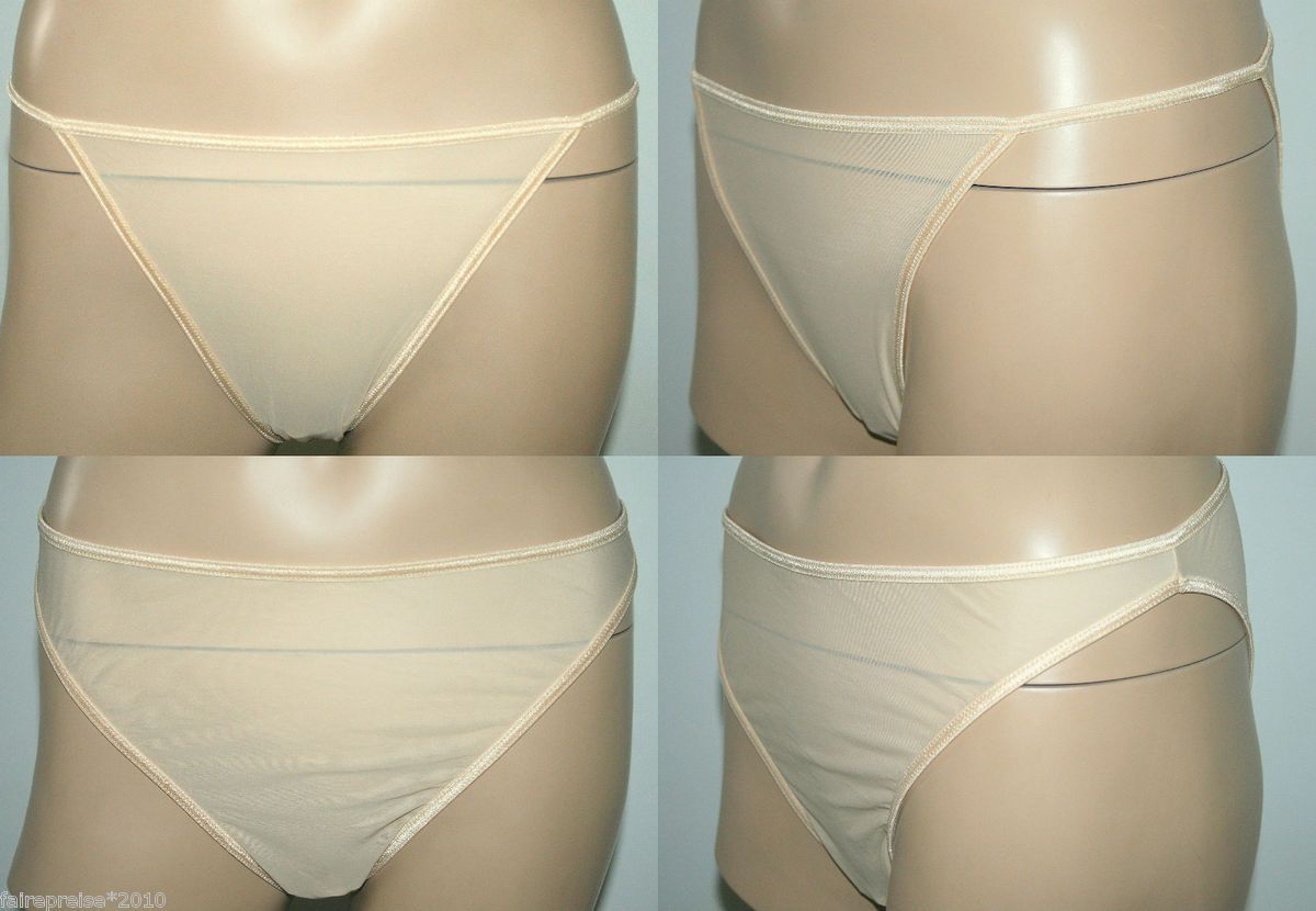 Slip schlicht transparent*beige/haut*Gr 34 36 38 40 42 44 46