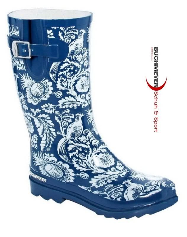 Giesswein Damen Gummistiefel blau/multi Ziethen Gr.36 41