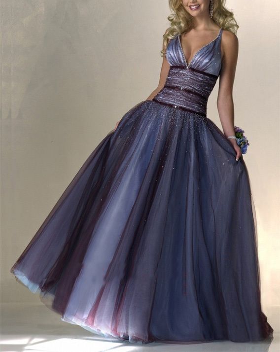 blau Abendkleid,Ball kleid lang Gr 34 36 38 40 42 44