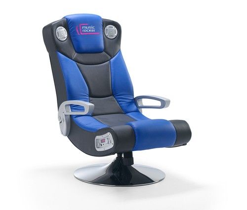 MusicRocker Spacer Schwarz Blau Multimediasessel Gamingchair