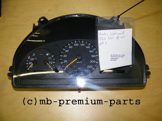 1635401847 Kombi Instrument, W 163, ML 270 CDI Vormopf