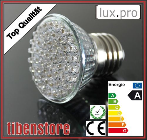 NEU 10Stueck E27 LED SPOT 3Watt 54LED WARMWEISS LAMPE ENERGIESPARLAMPE