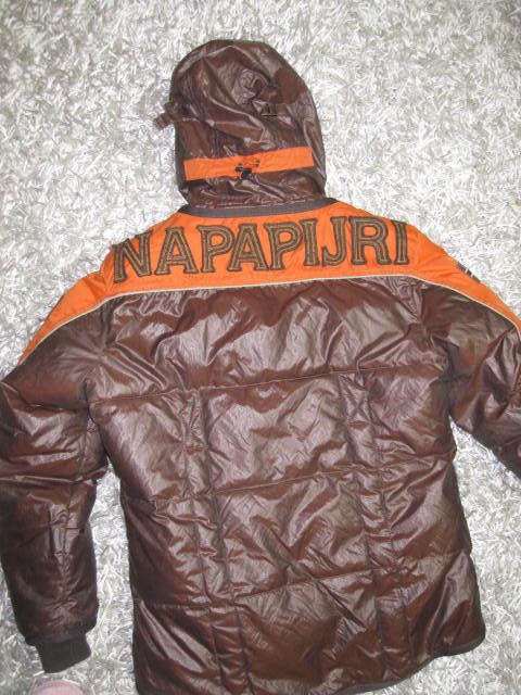 Napapijri Jacke Anorak M/L Skijacke Mantel Orange/Braun Norweger* TOP