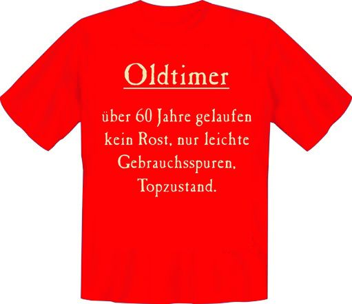 Shirt Oldtimer 60 Jahre gelaufen S XXL 60. Geburtstag