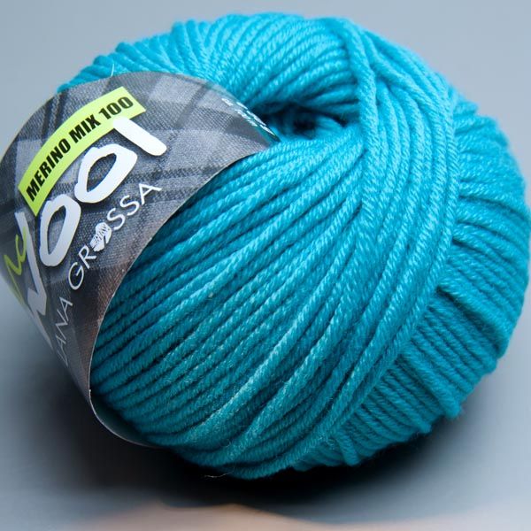 Lana Grossa Mc Wool Merino Mix 100   116 türkis 50g g Wolle