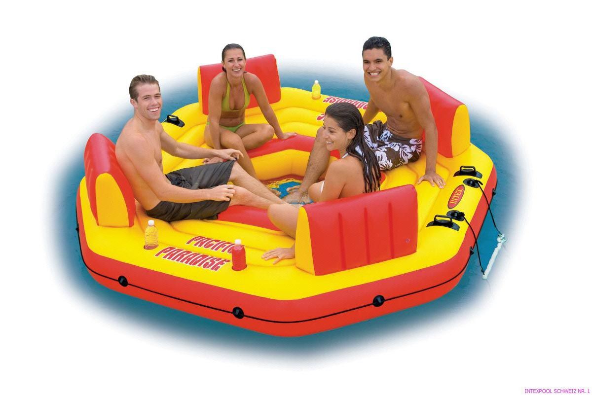 Pool Lounge Badeinsel Schwimminsel 254 x 254 x 61 cm