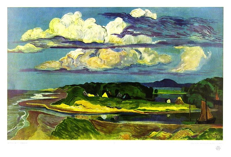 PECHSTEIN Max~Lupowmündung~Kunstdruck~48x64cm