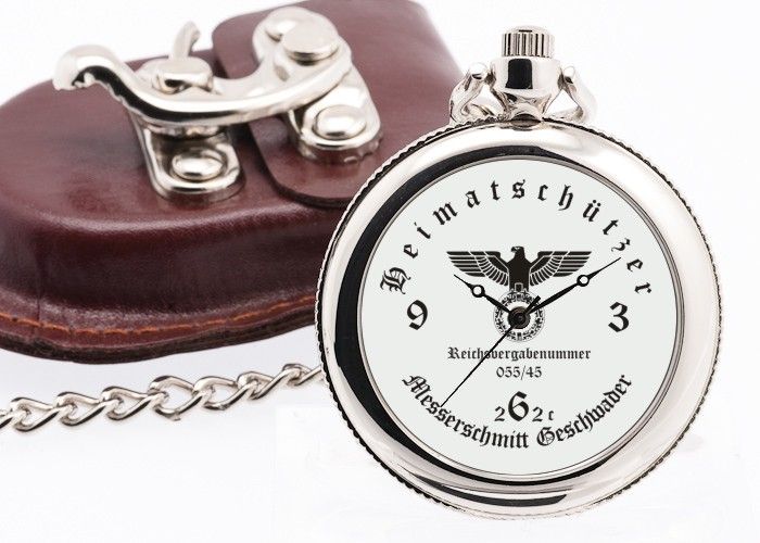 Spezialuhr Heimatschützer Geschwader Taschenuhr mit Reichsadler TU67