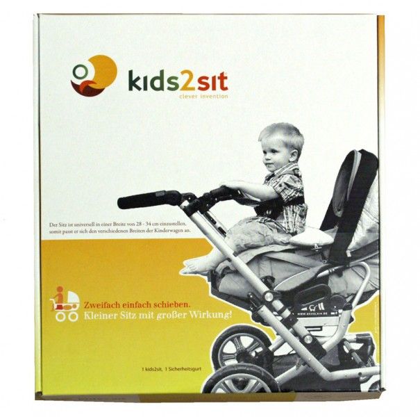 Kids2sit Geschwistersitz Zusatzsitz für Kinderwagen Geschwisterwagen BASIS 