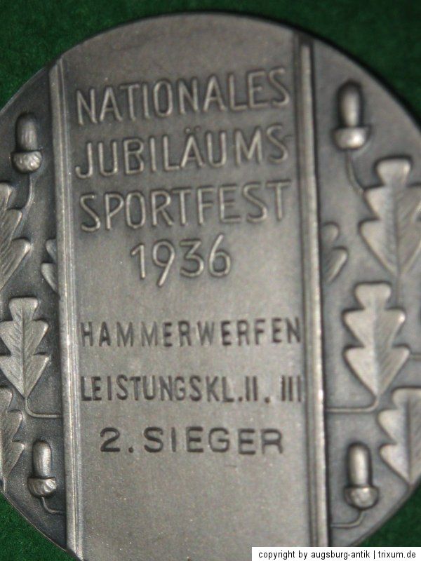 Sieger Medaille Post Sport Verein München Nationales Sportfest 1936