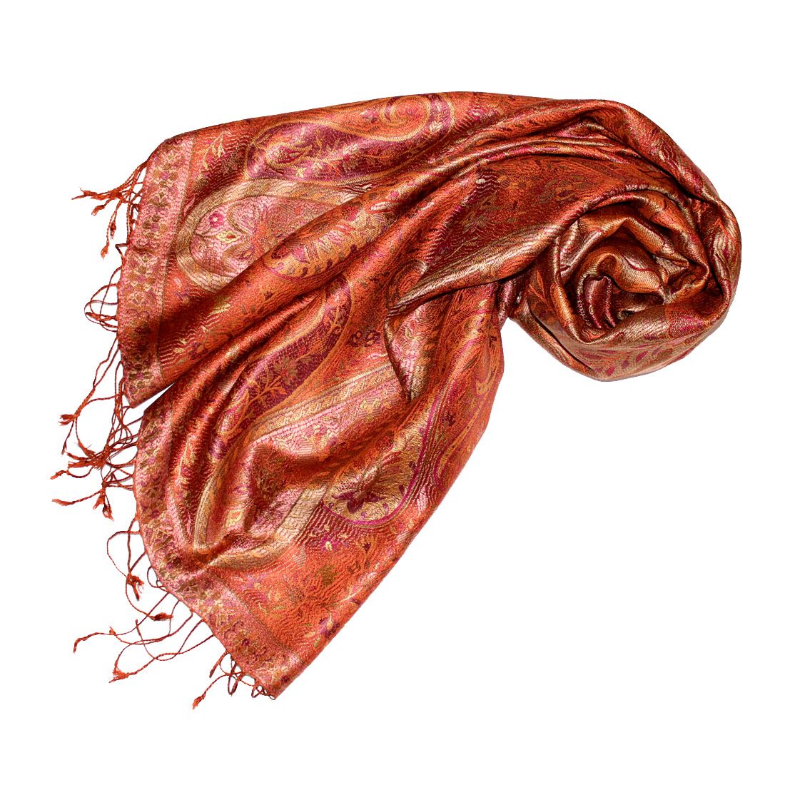 78075 LORENZO CANA Damenschal Pashmina Schal Tuch 100% Seide Bronze