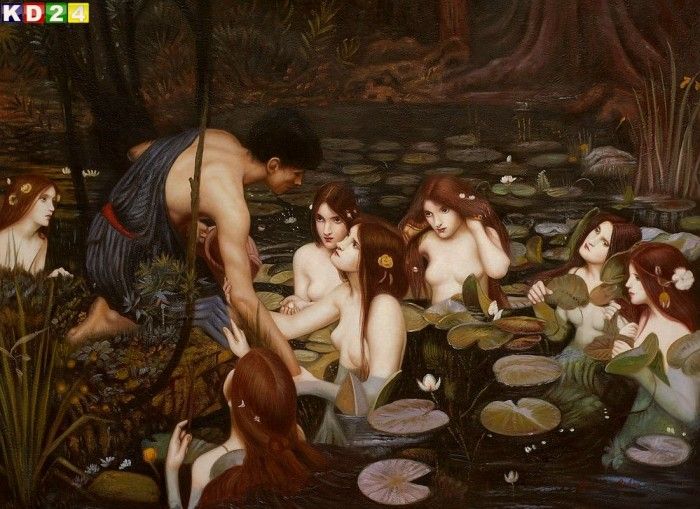 WATERHOUSE HYLAS UND DIE NYMPHEN k70041 90x120cm