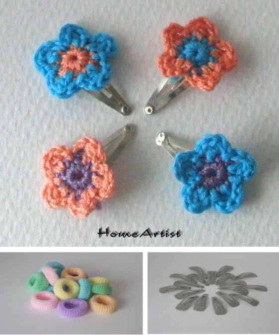 PINZAS o GOMAS HomeArtist crochet  FLORES 102