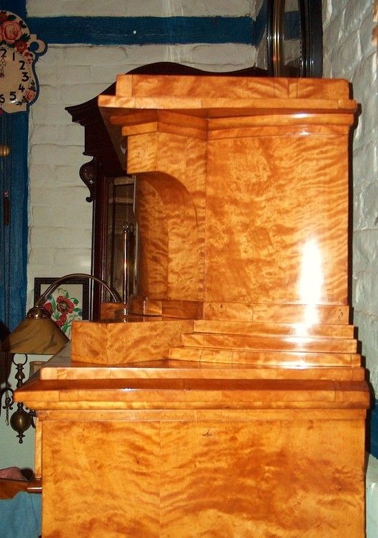 Biedermeier Sekretär, Birke, um 1820, wohnfertig