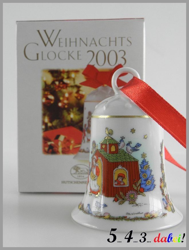 HUTSCHENREUTHER Weihnachtsglocke 2003 Im Nordwald Porzellan limitiert