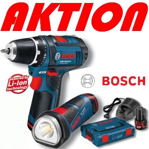 BOSCH GSR 10,8 2 LI + GLI 10,8 V LI +2 Akkus + L Boxx