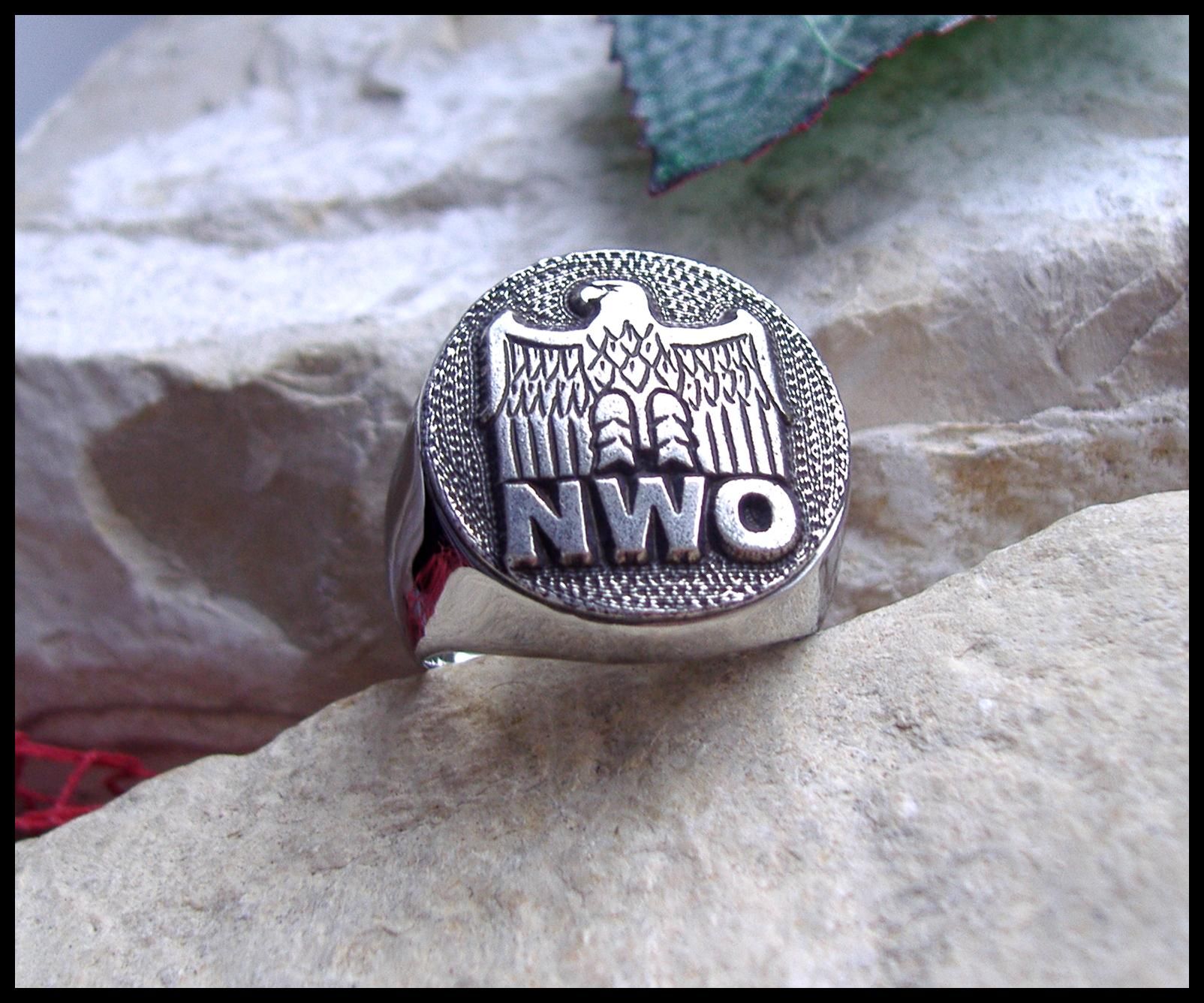 D79 GR 69   22mm AJS   DEUTSCHER ADLER NWO NEW WORLD ORDER RING