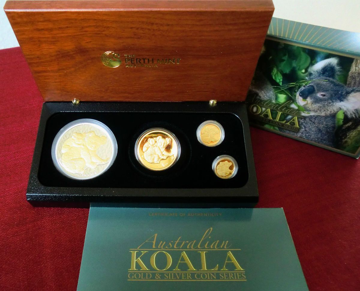 KOALA 2008 Gold Satz 121 A$ Four Coin Set PP / proof nur 150 Sets