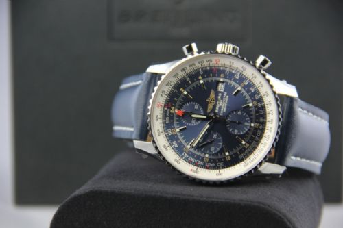 NEUE BREITLING NAVITIMER WORLD A24322 071 Luxus Uhr RATENKAUF