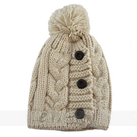 Knöpfe Damen Winter Mode warm Pompon Acyl Samt NEU 122 0062