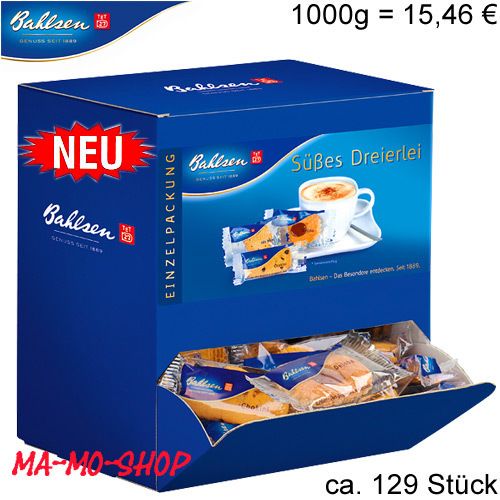 Bahlsen Suesses Dreierlei NEU ca 129 Portionspackungen in Cello 3 fach