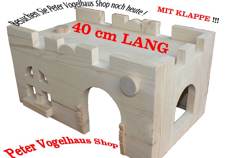 MEERSCHWEINCHENHAUS HAUS Zwergkaninchen 40cm mit Klappe