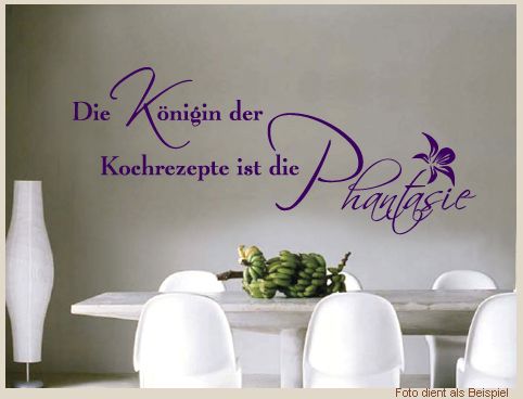 Wandtattoo Wandaufkleber Spruch Zitat Kochen Küche Kochrezepte