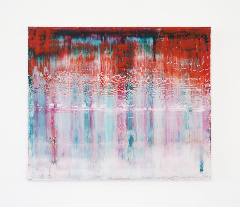 ABSTRAKT ART, 60 x 50 cm. (Maltechnik von Gerhard Richter)