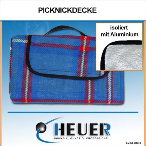 Picknickdecke Decke Campingdecke 135 x 175 cm kariert