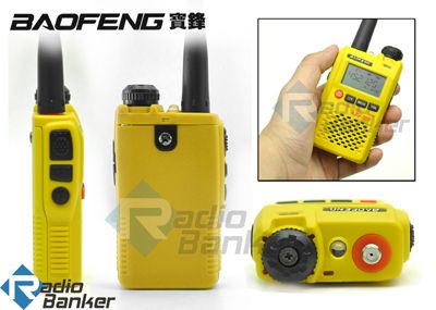 BAOFENG UV 3R 136 174/400 470Mhz mini radio Yellow + USB Program Cable