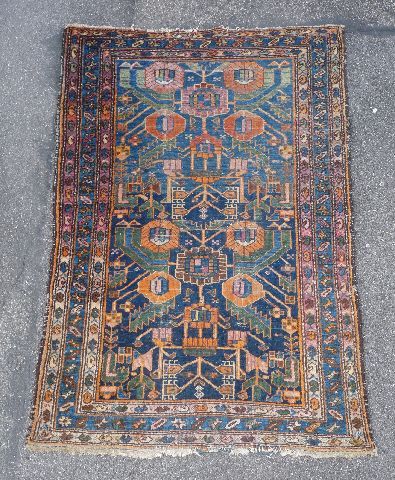 Orientteppich handgeknüpft   Kasak ca. 80 Jahre alt 144 x 101 cm