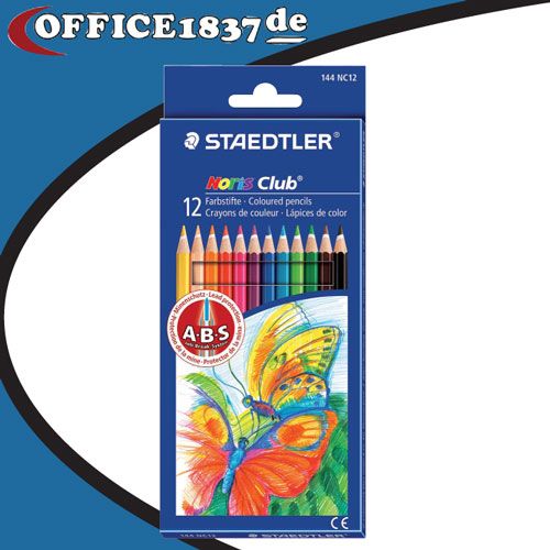 12 X STAEDTLER® NORIS CLUB FARBSTIFTE BUNTSTIFTE 144