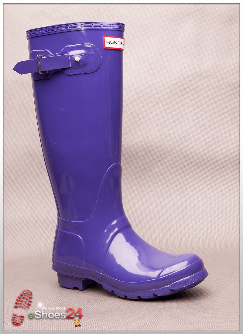 Hunter Gummistiefel Original Gloss Tall Royal Purple NEU Lila