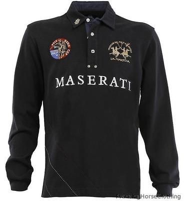 New Maserati La Martina Mens Long Sleeve Championship Polo