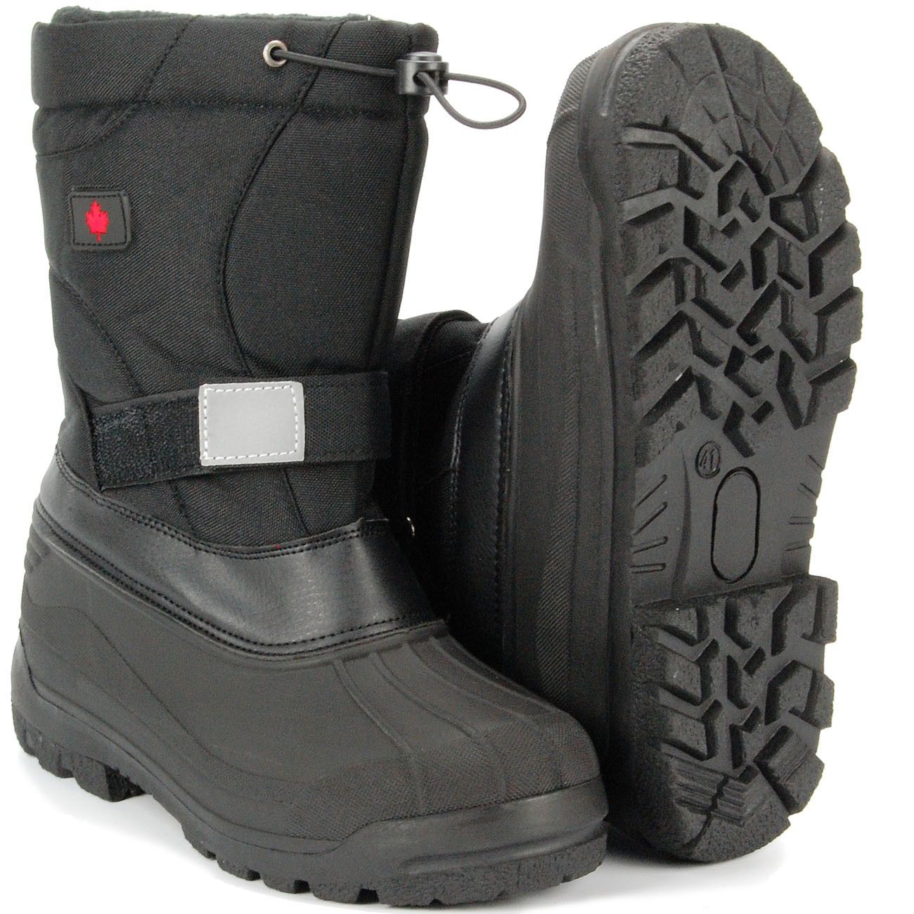 157 CANADIANS Winter Outdoor Wetterboots Stiefel Klett schwarz NEU