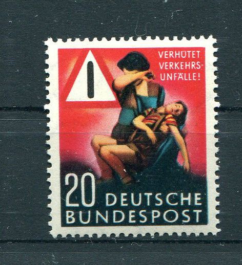 BRD Bund Nr 162 sauber postfrisch MNH Verkehrsunfall Verhuetung 1953