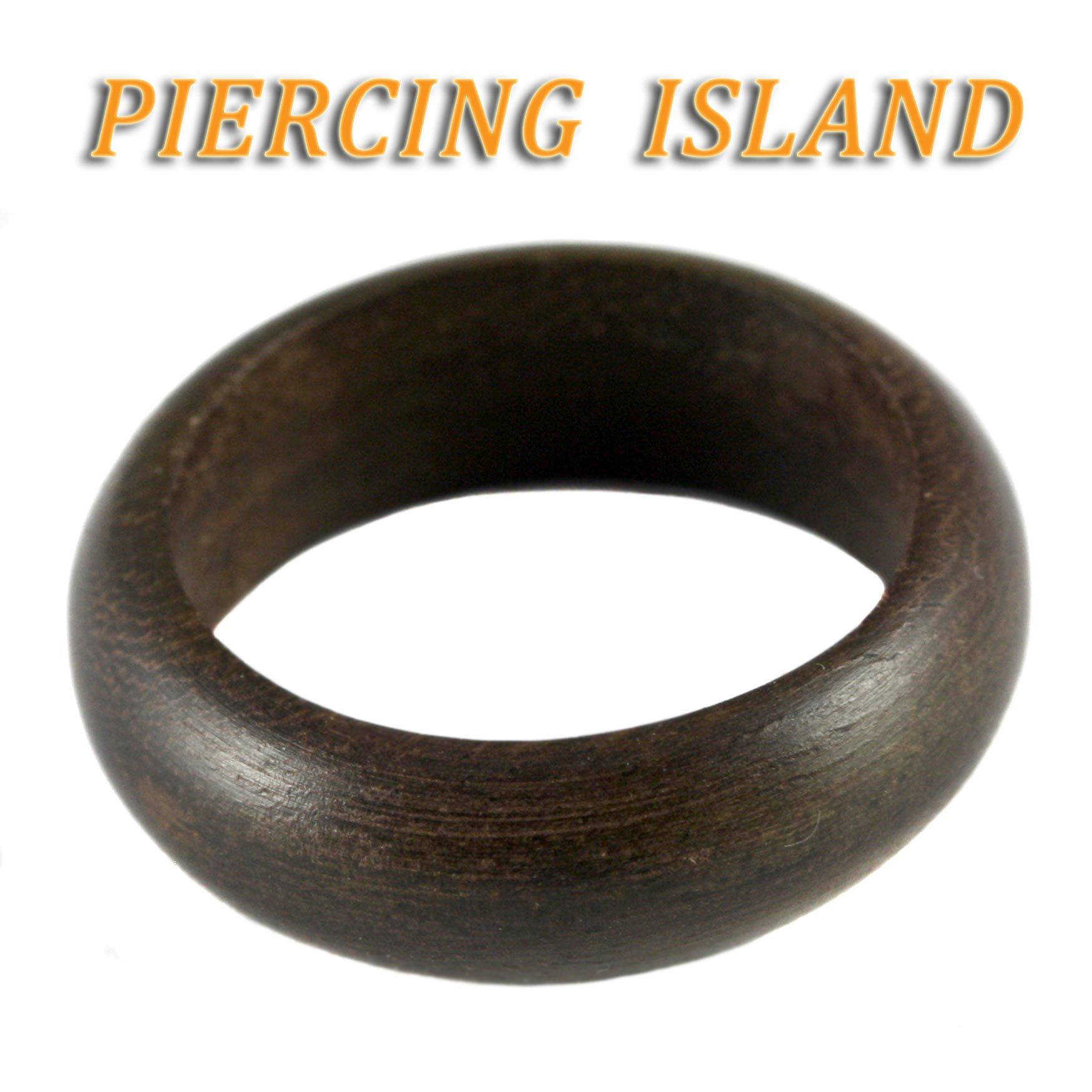 Brauner Ring 7mm Breite Goa Holz Wood Natur Organischer Schmuck AR162