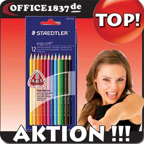 12 X STAEDTLER® FARBSTIFTE BUNTSTIFTE ERGOSOFT® ***