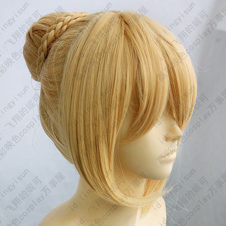 172 Fate Stay Night Saber Cosplay Wig Gold color