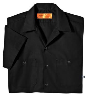 Dickies Mens Short Sleeve Work Shirt Classic BLACK NEW