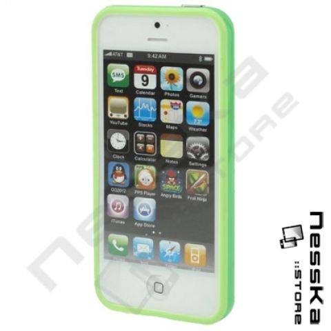 iPhone 5 Grün Silikon TPU Bumper Case Cover Tasche Schutzhülle Wie