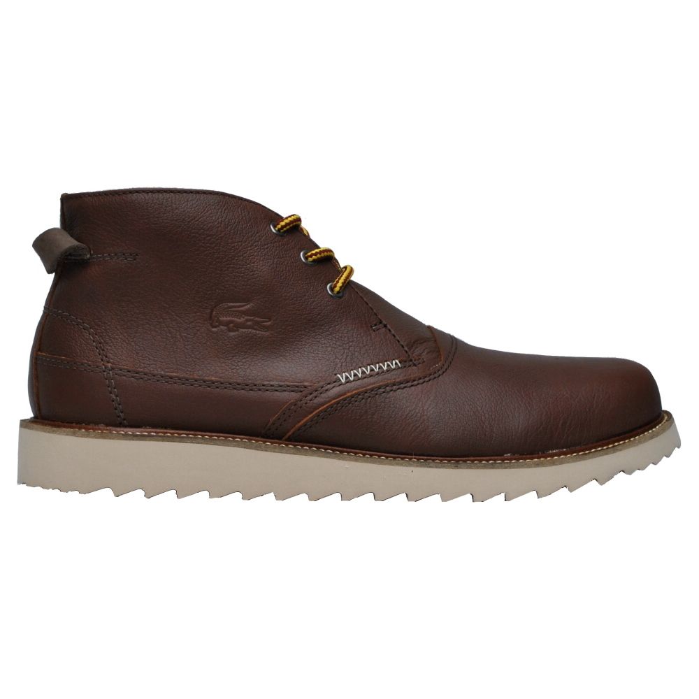 Lacoste Farmington Schuhe Mid Cut Stiefel Leder Braun Herren