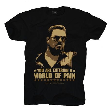 THE BIG LEBOWSKI T SHIRT KULTFILM WORLD OF PAIN GR.M