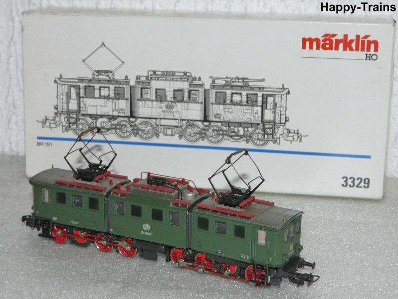 Märklin 3329 E Lok BR 191 099 1 DB grün OVP H0 ElekU